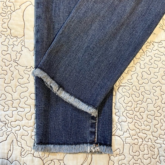 JBD-Just Black Denim Exposed Button Fly Raw Hem Crop Ankle Length Jeans Sz 27 - Picture 6 of 11